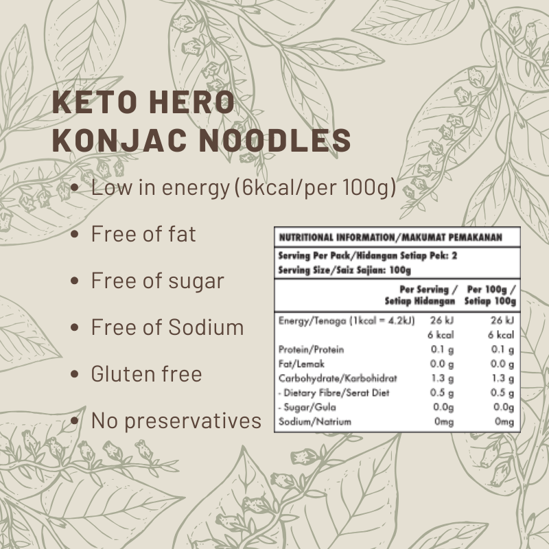 Keto Hero Low Calories Konjac Noodles